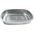 70 oz. Silver Foil Rectangular Smooth Wall Food Container with Clear PET Dome Lid - Case of 50