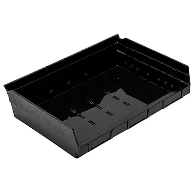 Black Quantum® Extra-Wide Shelf Bin - 11-5/8" L x 16-1/2" W x 4" Hgt.