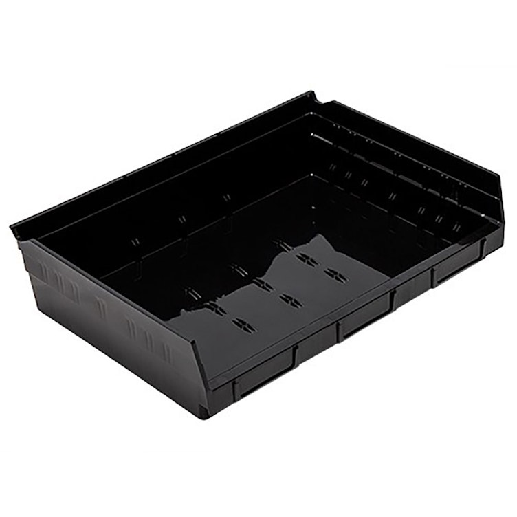 Black Quantum® Extra-Wide Shelf Bin - 11-5/8" L x 16-1/2" W x 4" Hgt.