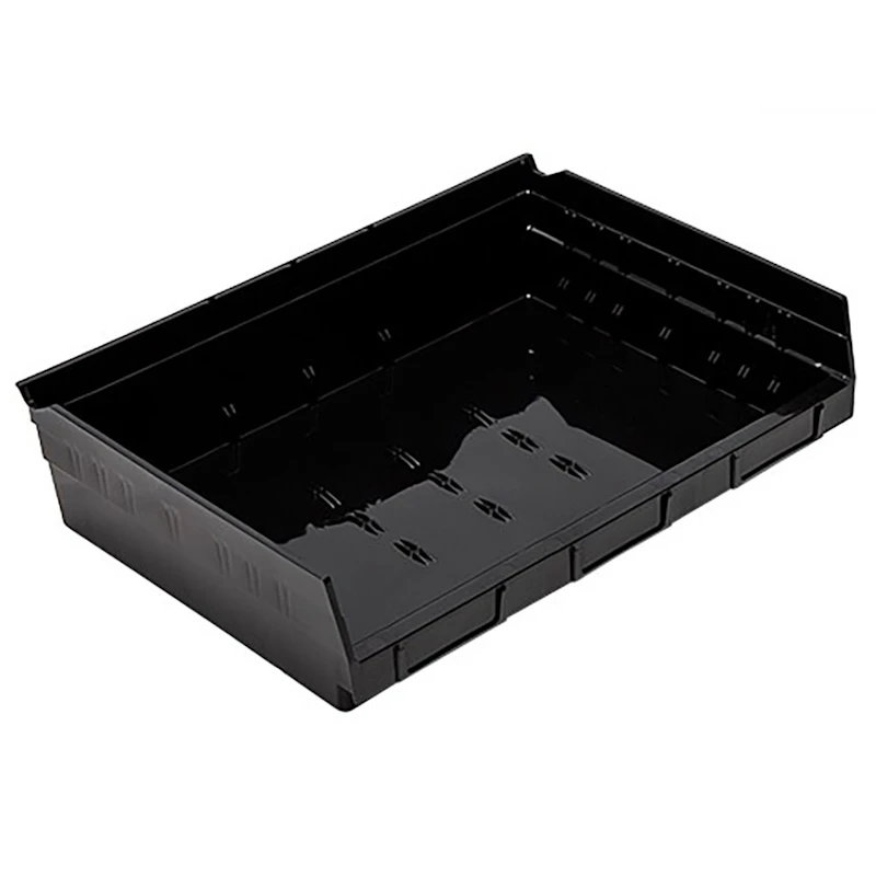 Black Quantum® Extra-Wide Shelf Bin - 11-5/8" L x 16-1/2" W x 4" Hgt.