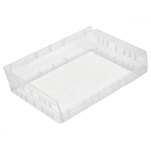 Clear Quantum® Extra-Wide Shelf Bin - 11-5/8" L x 16-1/2" W x 4" Hgt.