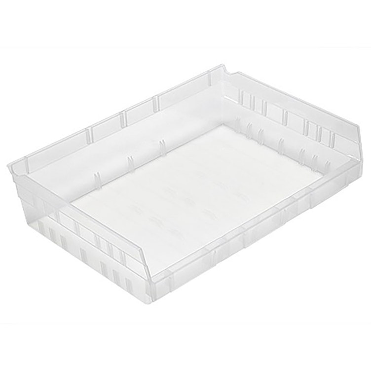Clear Quantum® Extra-Wide Shelf Bin - 11-5/8" L x 16-1/2" W x 4" Hgt.
