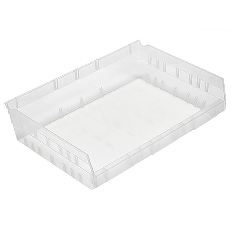 Clear Quantum® Extra-Wide Shelf Bin - 11-5/8" L x 16-1/2" W x 4" Hgt.