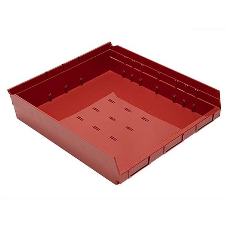 Red Quantum® Extra-Wide Shelf Bin - 17-7/8" L x 16-1/2" W x 4" Hgt.