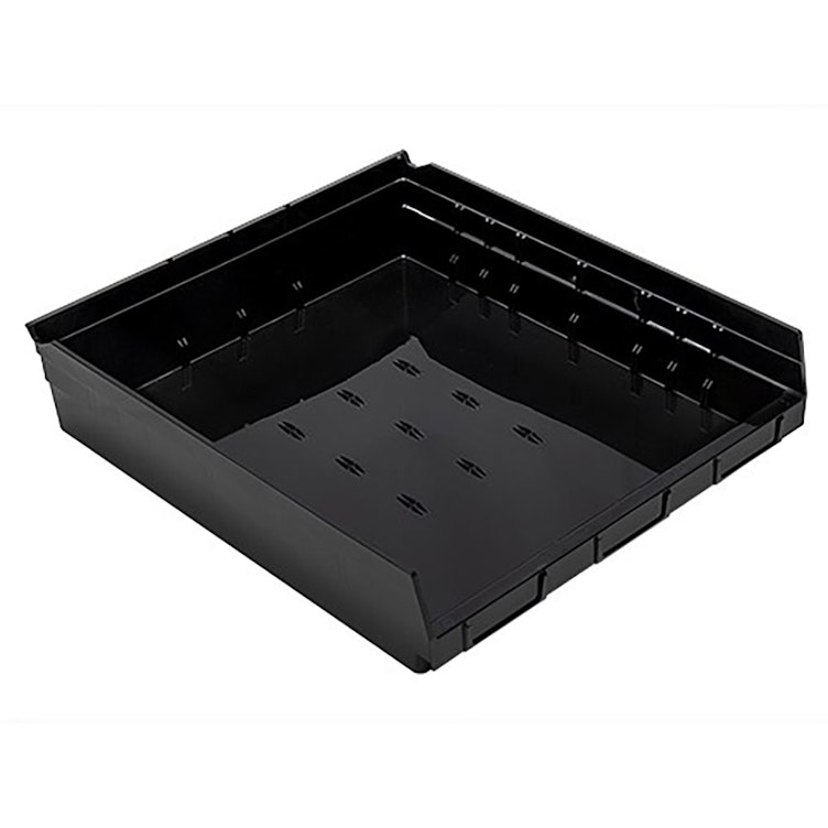 Black Quantum® Extra-Wide Shelf Bin - 17-7/8" L x 16-1/2" W x 4" Hgt.