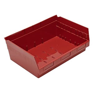Red Quantum® Extra-Wide Shelf Bin - 11-5/8" L x 16-1/2" W x 6" Hgt.