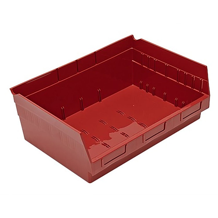 Red Quantum® Extra-Wide Shelf Bin - 11-5/8" L x 16-1/2" W x 6" Hgt.