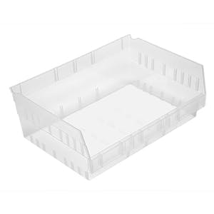 Clear Quantum® Extra-Wide Shelf Bin - 11-5/8" L x 16-1/2" W x 6" Hgt.
