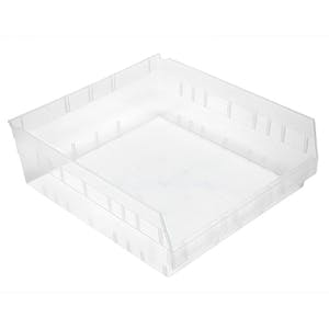 Clear Quantum® Extra-Wide Shelf Bin - 17-7/8" L x 16-1/2" W x 6" Hgt.