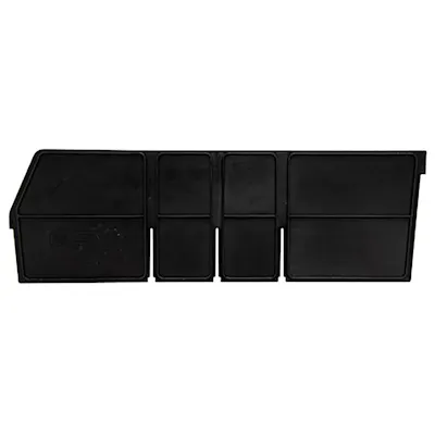 Black Length Dividers for 17-7/8" L x 6" Hgt. Quantum® Extra-Wide Shelf Bins - Package of 6