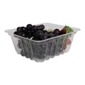 1-1/2 Quart Clear Polystyrene Deep Rectangular Open-Top Non-Vented Produce Tray - Case of 500
