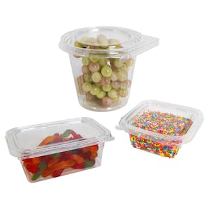 Safe-T-Fresh® PET Tamper-Evident Clamshell Food Containers (10% PCR Material)