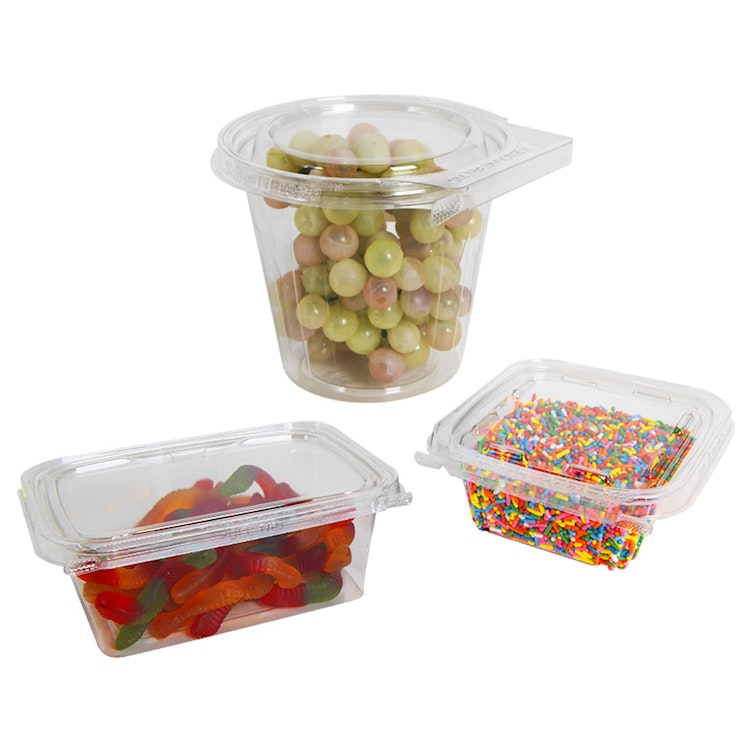 Safe-T-Fresh® PET Tamper-Evident Clamshell Food Containers (10% PCR Material)