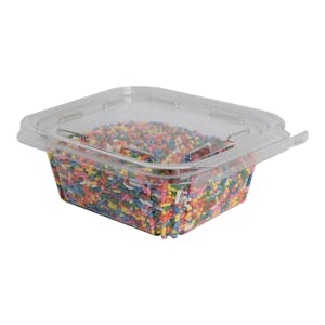 12 oz. Clear PET (10% PCR Material) Square Safe-T-Fresh® Tamper-Evident Clamshell Food Container - Case of 240