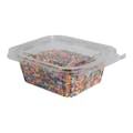 12 oz. Clear PET (10% PCR Material) Square Safe-T-Fresh® Tamper-Evident Clamshell Food Container - Case of 240