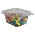 16 oz. Clear PET (10% PCR Material) Square Safe-T-Fresh® Tamper-Evident Clamshell Food Container - Case of 240
