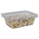 24 oz. Clear PET (10% PCR Material) Rectangular Safe-T-Fresh® Tamper-Evident Clamshell Food Container - Case of 200