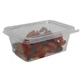 32 oz. Clear PET (10% PCR Material) Rectangular Safe-T-Fresh® Tamper-Evident Clamshell Food Container - Case of 200