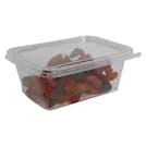 32 oz. Clear PET (10% PCR Material) Rectangular Safe-T-Fresh® Tamper-Evident Clamshell Food Container - Case of 200