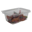 32 oz. Clear PET (10% PCR Material) Rectangular Safe-T-Fresh® Tamper-Evident Clamshell Food Container - Case of 200