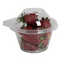 8 oz. Clear PET (10% PCR Material) Round Safe-T-Fresh® Tamper-Evident Clamshell Food Cup with Dome Lid - Case of 272