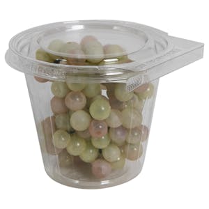 12 oz. Clear PET (10% PCR Material) Round Safe-T-Fresh® Tamper-Evident Clamshell Food Cup with Flat Lid - Case of 256