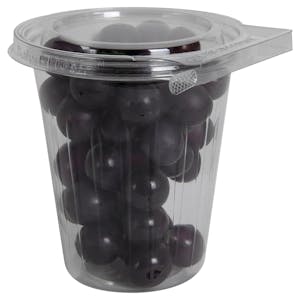 16 oz. Clear PET (10% PCR Material) Round Safe-T-Fresh® Tamper-Evident Clamshell Food Cup with Flat Lid - Case of 232