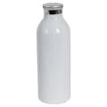 6 oz. White Aluminum Bullet Bottle with 26mm Silver Friction-Fit 6 Hole Sifter Cap - Case of 200