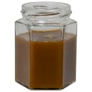 6 oz. Clear Glass Hexagon Condiment Jar with 58mm 4-Lead Lug Neck - Case of 12 (Cap Sold Separately)