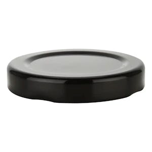 58mm Black Metal 4-Lead Lug Cap with Plastisol Liner & No Button