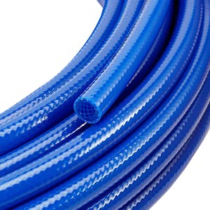 1/4" ID x 1/2" OD x 1/8" Wall Excelon Blue Platinum-Cured Braided Silicone Tubing