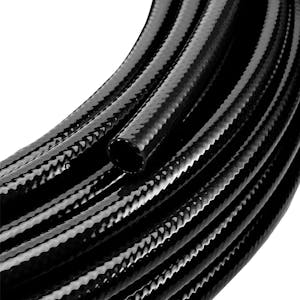 1/4" ID x 1/2" OD x 1/8" Wall Excelon Black Platinum-Cured Braided Silicone Tubing