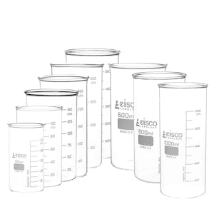 Tall Form Borosilicate Glass Berzelius Beakers without Spouts