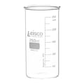 250mL Tall Form Clear Borosilicate Glass Berzelius Beaker without Spout - Case of 12