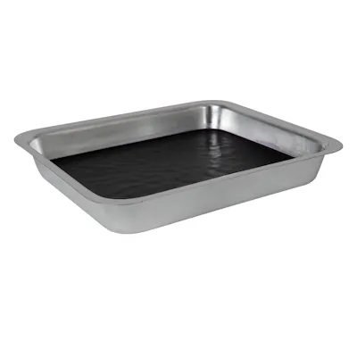 12" L x 10" W x 2" Hgt. Aluminum Dissecting Tray with Black Wax