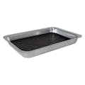 14" L x 10" W x 2" Hgt. Aluminum Dissecting Tray with Black Wax