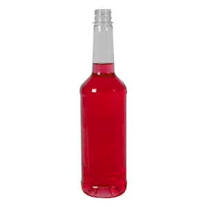 750mL Clear PET Round Beverage Bottle with 28mm KERR Neck (Cap Sold Separately)