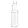 10 oz. Clear PET Smooth Round Sauce Bottle with 28/400 Neck (Cap Sold Separately)