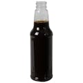 10 oz. Clear PET Smooth Round Sauce Bottle with 28/400 Neck (Cap Sold Separately)