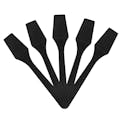 2.5" L Black Polypropylene Mini Cosmetic Spatulas - Package of 100