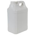 2-1/2 Gallon White HDPE Food-Grade Tamper-Evident F-Style Jug with 63mm Neck (Cap Sold Separately)