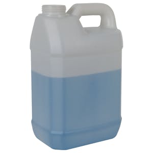 2-1/2 Gallon Natural HDPE (52% PCR Material) F-Style Jug with 63mm Neck (Cap Sold Separately)