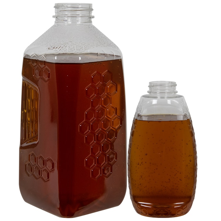 PET Honeycomb Embossed Honey Bottles