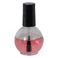 1/2 oz. (15mL) Clear Ball Round Flint Glass Bottle with 13/415 Black Torino Cap & Flat Lacquer Brush Insert with S Core