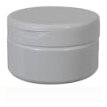 8 oz. White PET Straight-Sided Round Jar with 89/400 White Snap-Top Cap