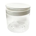 16 oz. Clear PET Straight-Sided Round Jar with 89/400 White Snap-Top Cap