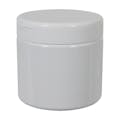 16 oz. White PET Straight-Sided Round Jar with 89/400 White Snap-Top Cap