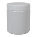 19 oz. White PET Straight-Sided Round Jar with 89/400 White Snap-Top Cap
