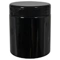 19 oz. Black PET Straight-Sided Round Jar with 89/400 Black Snap-Top Cap