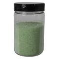 25 oz. Clear PET Straight-Sided Round Jar with 89/400 Black Snap-Top Cap
